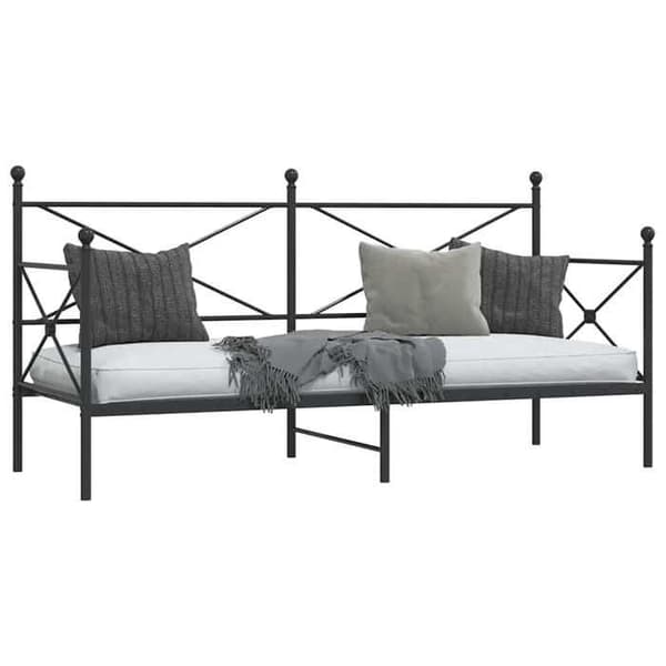 Maison Exclusive - Sengebund uden madras sort 75x190 cm stål