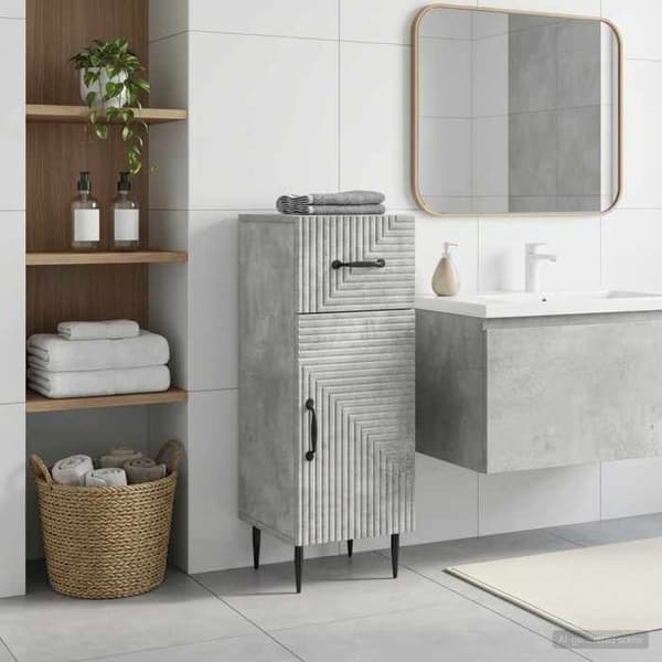 Maison Exclusive - Förvaringsmöbel för Badrum HAARLEM Grå betong