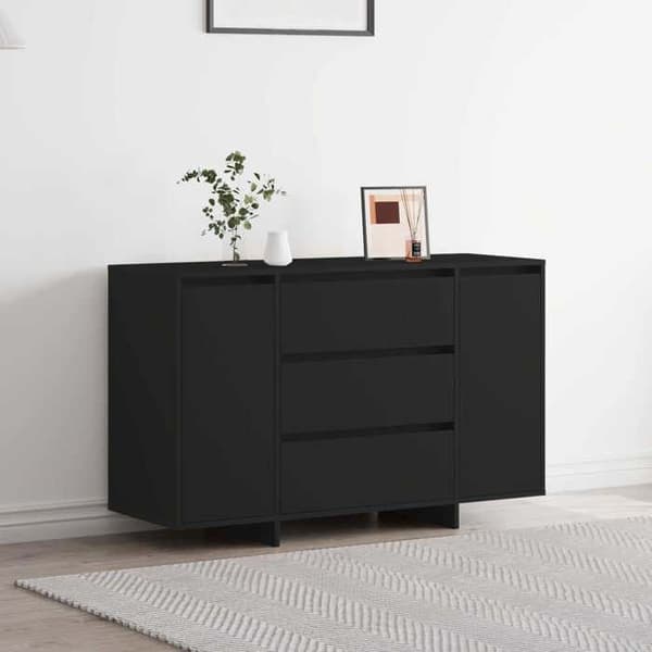 Maison Exclusive - Buffet Sort 120 x 41 x 75 cm Ingeniørtræ