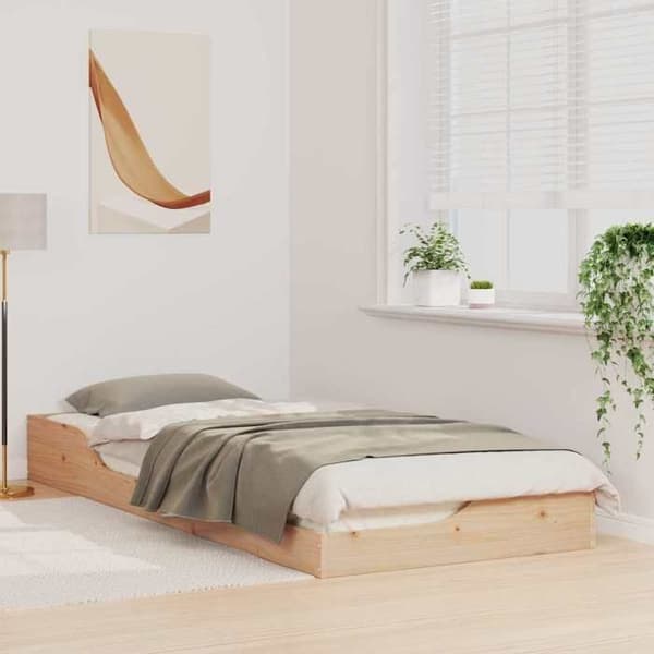 Maison Exclusive - Sängram Brun 80 x 220 cm Massivt furu
