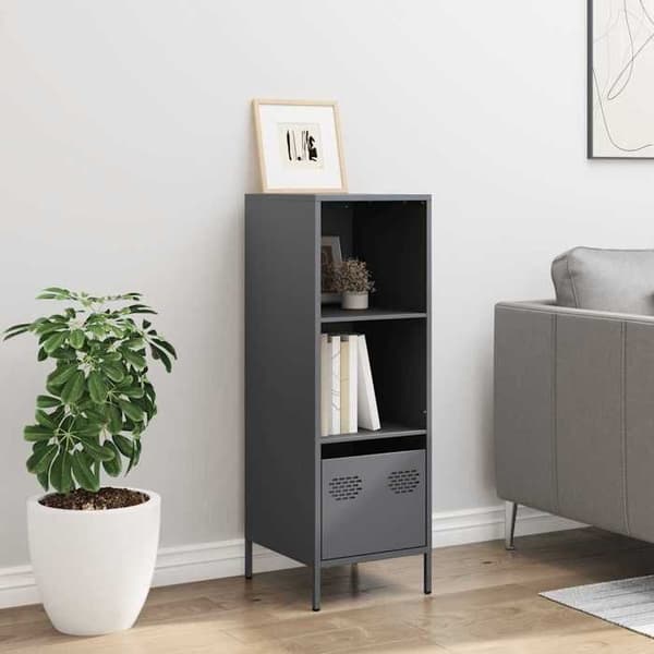 Maison Exclusive - Buffé hög antracit 35x39x103,5 cm stål