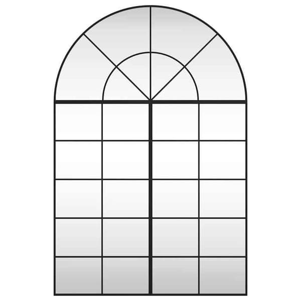 Maison Exclusive - Sort væg spejl 100x150 cm jernbue Svart