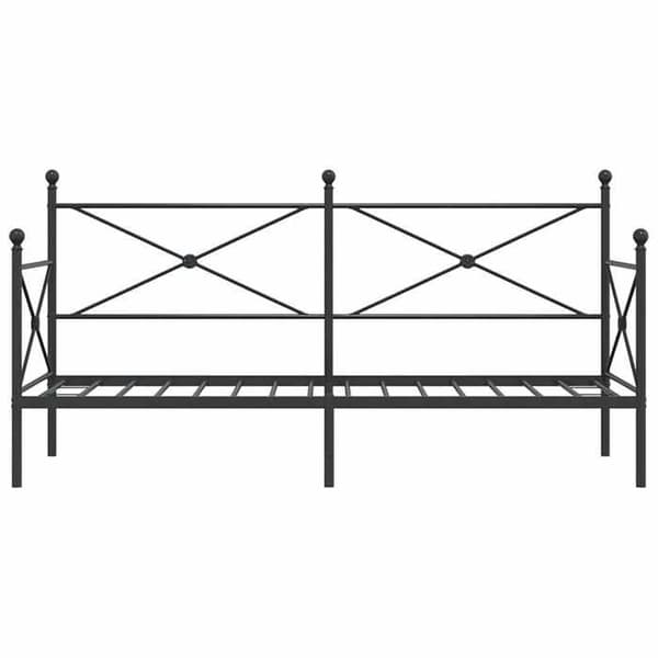 Sengestel - EKSKLUSIV HUS - Hvile seng - 80x200 cm - Sort stål - Lamelseng & opbevaring