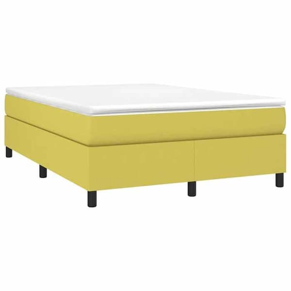 Maison Exclusive - Sängram med ribbor grön 140x190 cm tyg