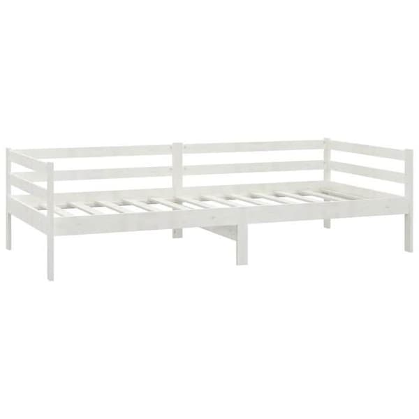 Maison Exclusive - Sängsoffa utan madrass vit massiv furu 90x200 cm Vit