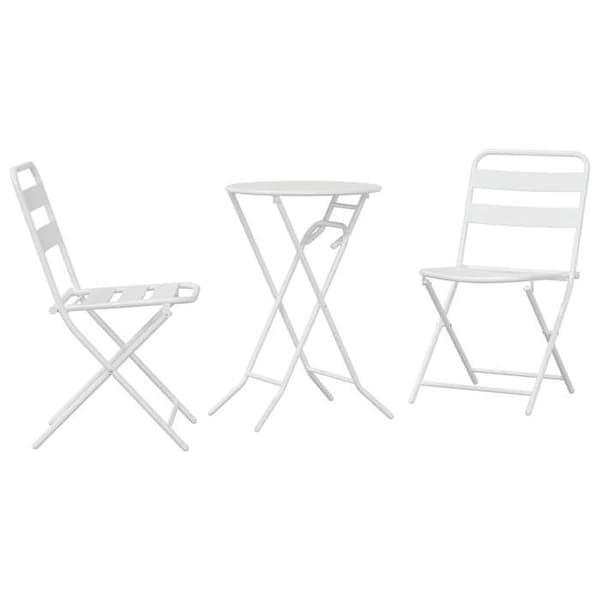 Bistroset 3 delar - EXKLUSIVT HUS - Bistroset 3 delar - Vit - Stål - Fällbar Vit