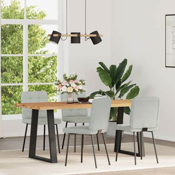Maison Exclusive - Matstolar set om 4 Ljusgrå Sammet