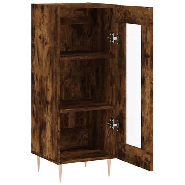 Maison Exclusive - Buffet Røget Eg 34,5x34x90 cm Ingeniørtræ