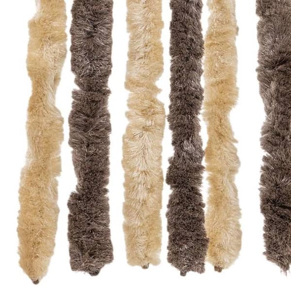 Maison Exclusive - Tummanruskea ja beige hyttysverkko 90x220 cm chenille