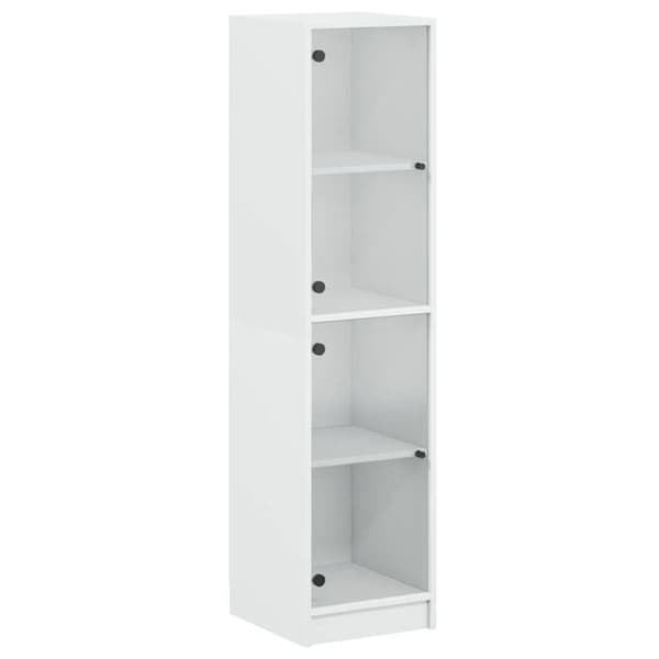 Maison Exclusive - Buffet med hvide glasdøre 35x37x142 cm Vit