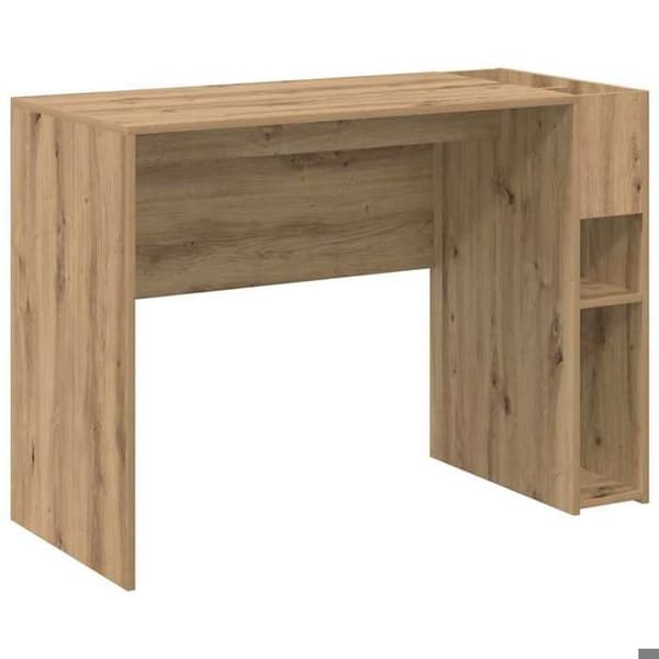 Maison Exclusive - Håndlavet egetræskontor i ingeniørtræ 109 x 50 x 78 cm