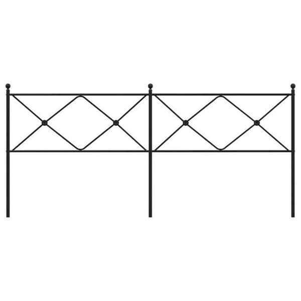 Maison Exclusive - Erstatnings hovedgærde i sort metal 200 cm