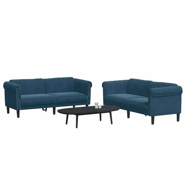 Maison Exclusive - 2-delars soffa i blått sammet