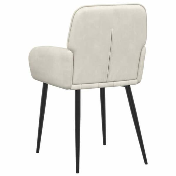 Maison Exclusive - Matstolar 4 st Sammet Kräm 56.5 x 50 x 85 cm