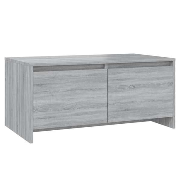 Bord - EKSKLUSIV HUS - Sonoma grå 90x50x41,5 cm - Ingeniørtræ - 2 skuffer - Rektangulær Sonoma grå
