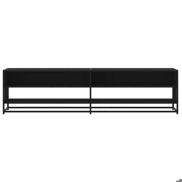 Maison Exclusive - Sort TV-møbel 180,5x40x46 cm ingeniørtræ