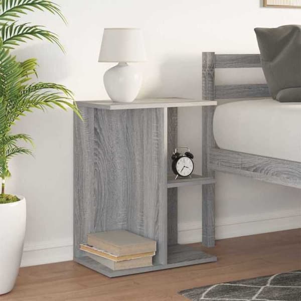 Maison Exclusive - Nattduksbord sonoma grå 46,5x29x61 cm ingenjörsträ