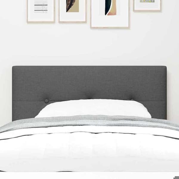 Maison Exclusive - LED-hovedgærde med LED-strips Mørkegrå 80 cm stof