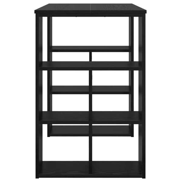 Maison Exclusive - Kontor Sort egetræ Ingeniørtræ 90 x 50 x 75 cm svart ek