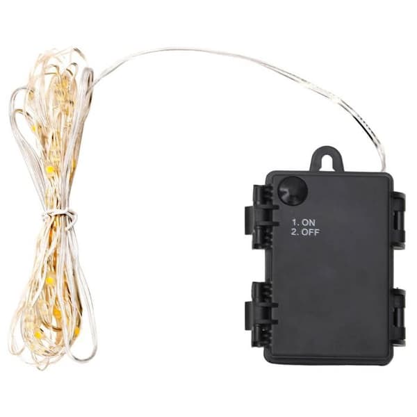 Lysguirlande - EKSKLUSIV HUS - 110 LED - 1100 cm - Ventilator inkluderet - Hvid