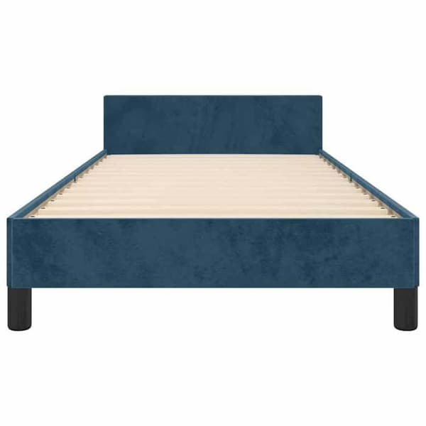 Maison Exclusive - Sängram utan madrass mörkblå 90x190 cm sammet