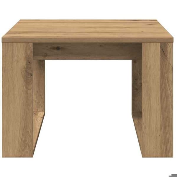 Maison Exclusive - Sidebord i håndlavet egetræ 50x50x35 cm ingeniørtræ