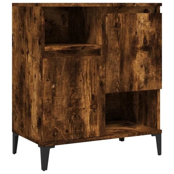 Maison Exclusive - Bufféer 3 st rökig ek 60x35x70 cm ingenjörsträ
