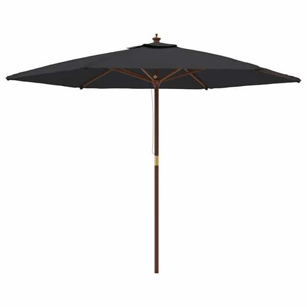 Maison Exclusive - Haveparasol med sort træmast 299x240 cm