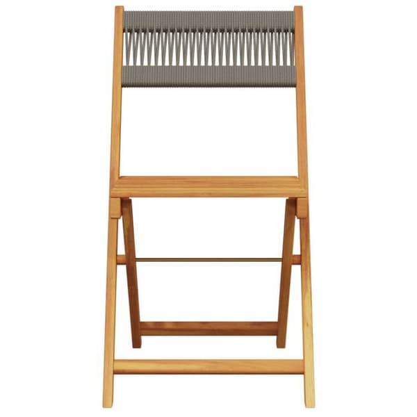 Foldbare havestole - EKSKLUSIV HUS - 4 stk. - Massiv akacie - Grå - Belastning 110 kg Grå