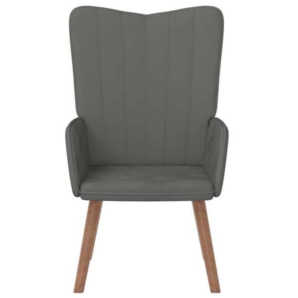 Maison Exclusive - Mörkgrå Velour Relaxstol