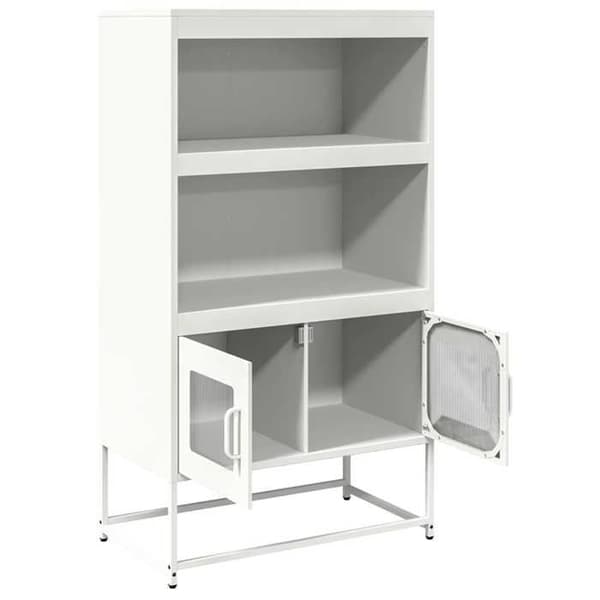Maison Exclusive - Buffé hög vit 68x39x123 cm stål