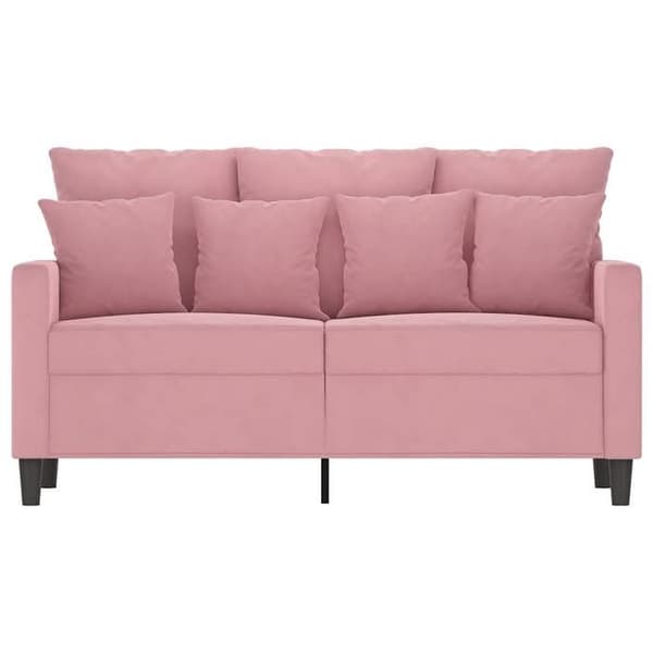 Maison Exclusive - 2-paikkainen vaaleanpunainen sohva 120 cm samettia