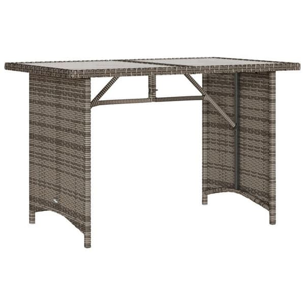 Maison Exclusive - Trädgårdsmöbler 6 delar med grå kuddar i flätad resin