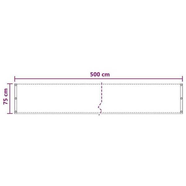 Maison Exclusive - Rektangulär balkongskärm 75 x 500 cm HDPE och aluminium Sand