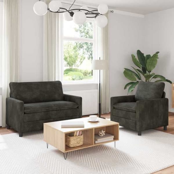 Maison Exclusive - 2 kpl sohvasetti antrasiitti polyesteri
