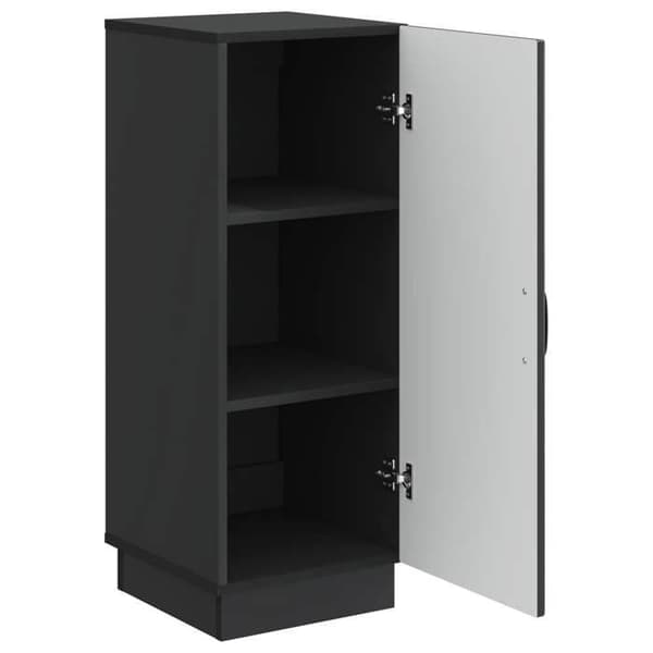 Buffet - EKSKLUSIVT HUS - 33 x 34,5 x 87 cm - Sort - Ingeniørtræ - Rummelig opbevaring Svart