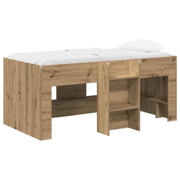 Maison Exclusive - Hög Sängram för Barn i Ek, 80 x 160 cm