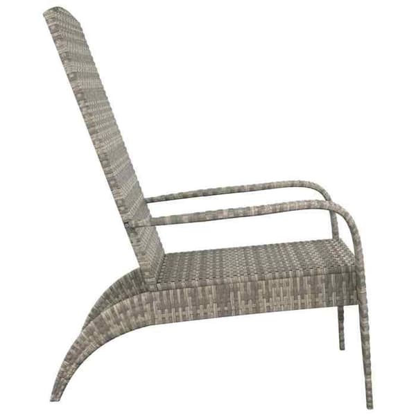Maison Exclusive - Adirondack trädgårdsstol Grå flätad resin Grå