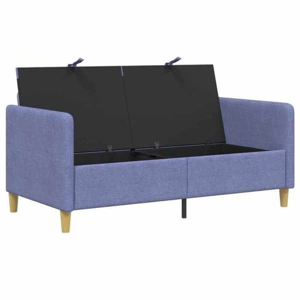 Maison Exclusive - Sofa med opbevaring Blå denim 152 x 78 x 87 cm Polyester