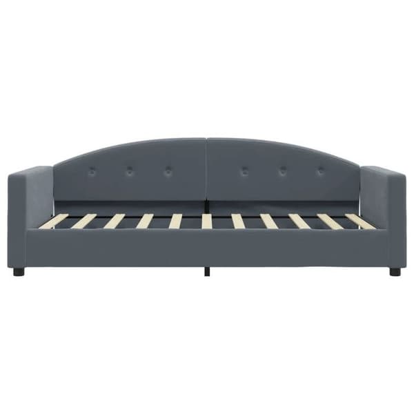 Maison Exclusive - Dagbädd med mörkgrå madrass 90x190 cm sammet