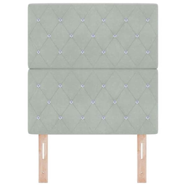 Maison Exclusive - Vaaleanharmaa pääty 80 cm Sametti Ljusgrått