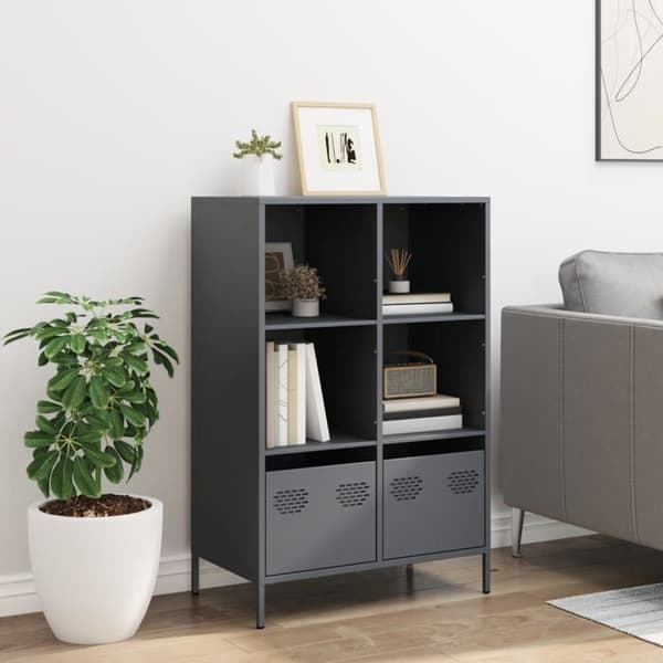 Maison Exclusive - Buffet høj antracit 68x39x103,5 cm stål