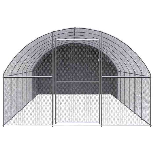 Maison Exclusive - Utomhus hönshus 3x8x2 m Galvaniserat stål