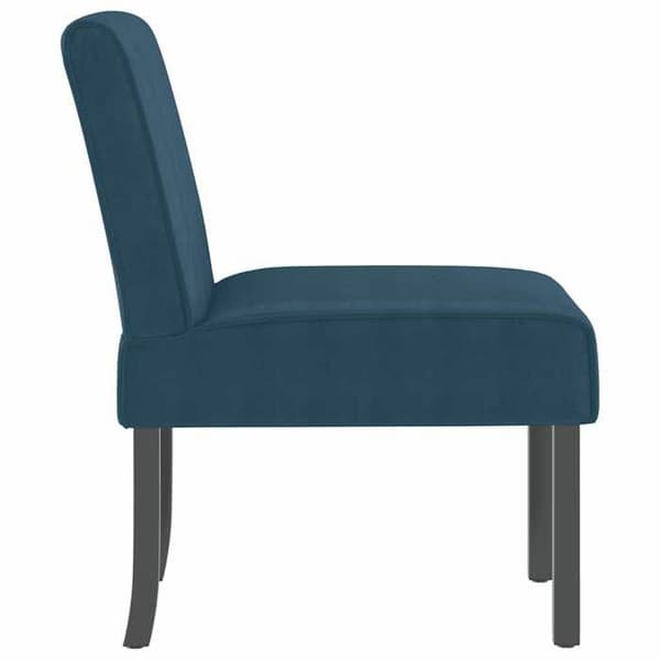 Maison Exclusive - Blå velour stol uden armlæn