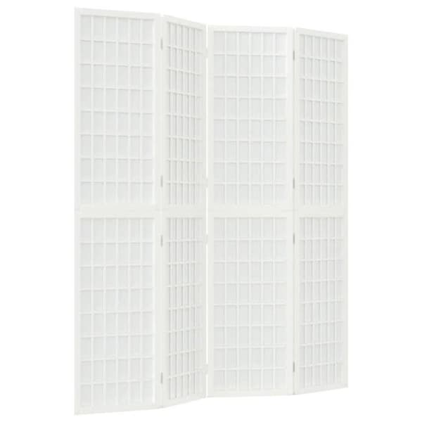 Maison Exclusive - Fällbar avskiljande vägg 4 paneler 160x170 cm Vit Vit