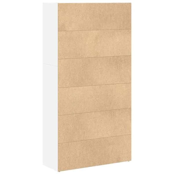 Maison Exclusive - Vit bibliotek 80x30x152 cm ingenjörsträ