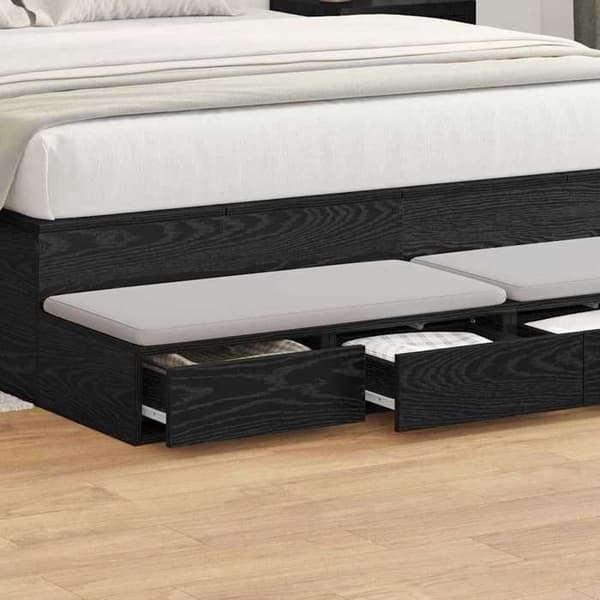 Maison Exclusive - Sengekasser i sort eg 135 x 36,5 x 16,5 cm