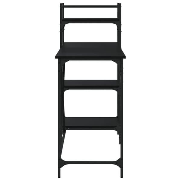 Maison Exclusive - Computerbord med hylder sort 120x47x109 cm Svart