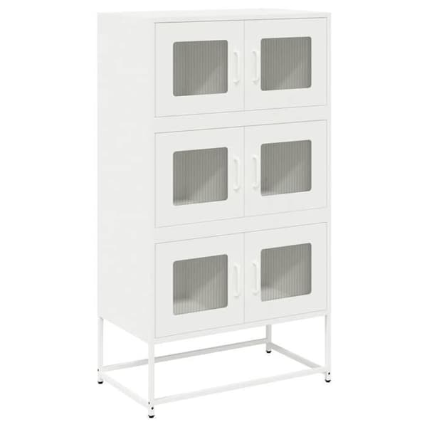 Maison Exclusive - Buffé hög vit 68x39x123 cm stål