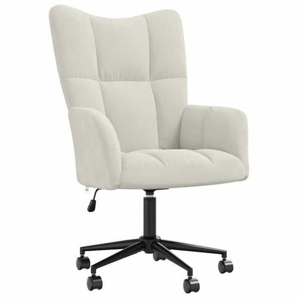 Maison Exclusive - Hvid creme Velour afslapningsstol Vit grädde